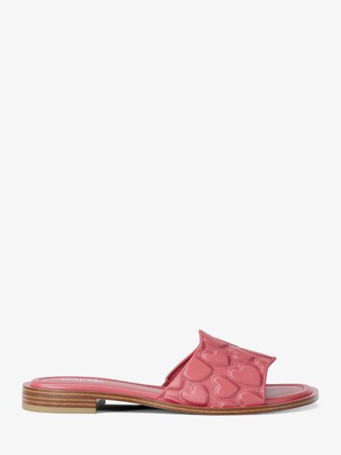 MICHAEL KORS Hannah Heart Embroidered Slide Sandal
