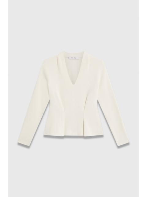THE FOLD Roveta Cotton Blend Boucle Top