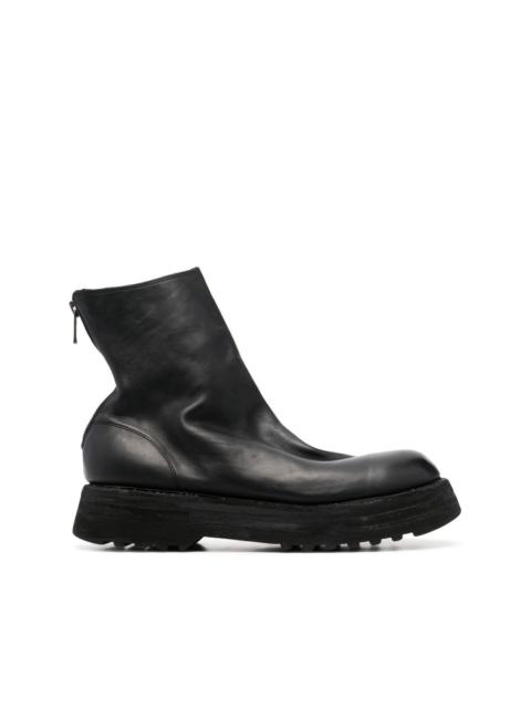 Guidi zipped leather boots