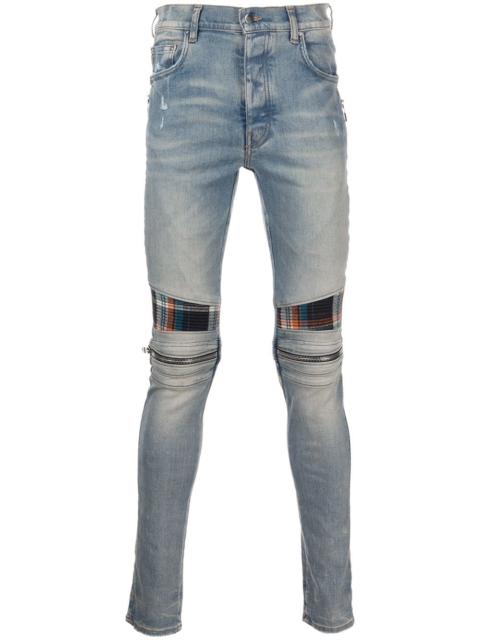 AMIRI mid-rise contrasting-panel skinny jeans