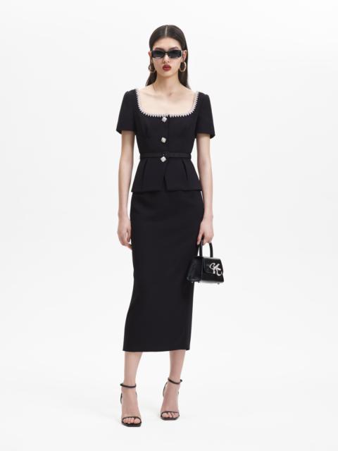 self service indulged stylistics ベラハディット self-portrait Embellished Mini Dress in Black | REVOLVE