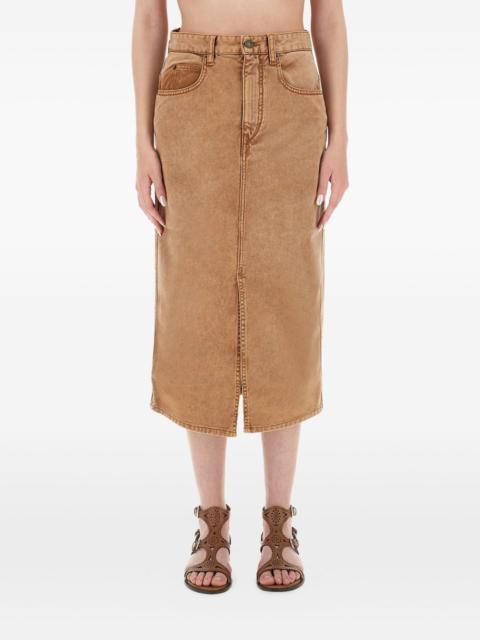 Isabel Marant front-slit denim skirt