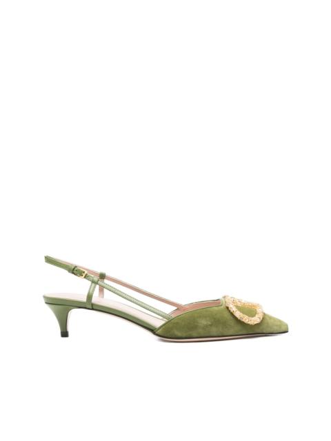 Valentino slingback embellished pumps