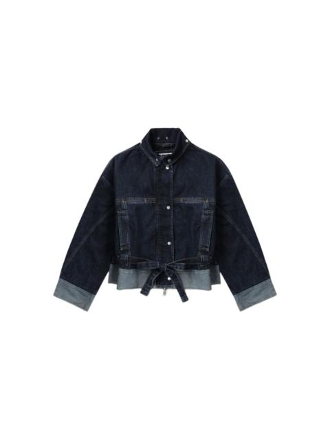 3.1 Phillip Lim belted contrast-panel denim jacket