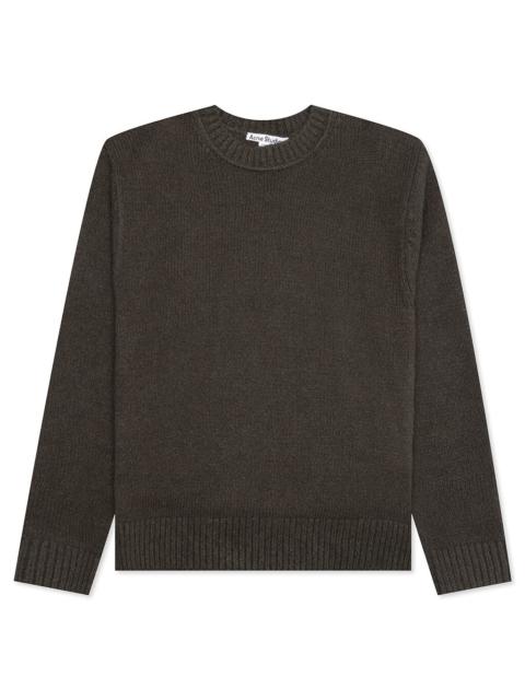 Acne Studios Acne Studios – Wool Blend Crewneck Sweater Green