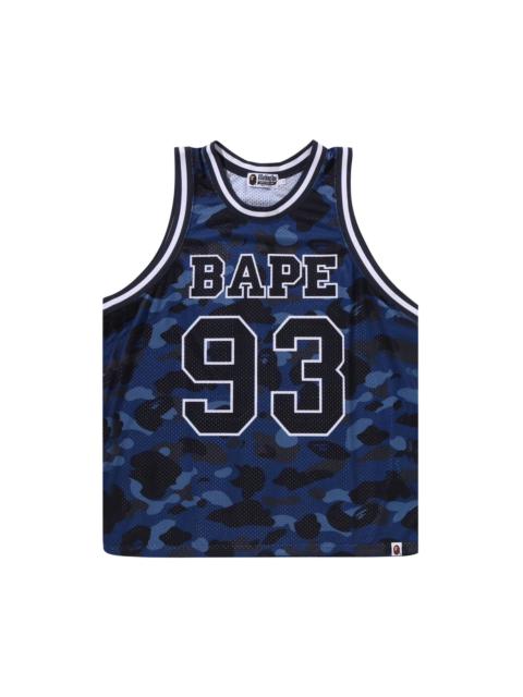 BAPE Color Camo Basketball Tank Top 'Navy'