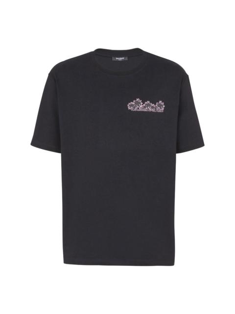 Club-print cotton T-shirt