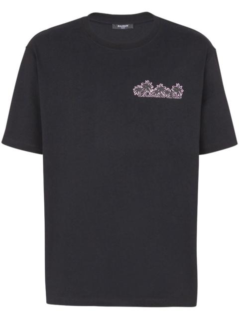 Club-print cotton T-shirt