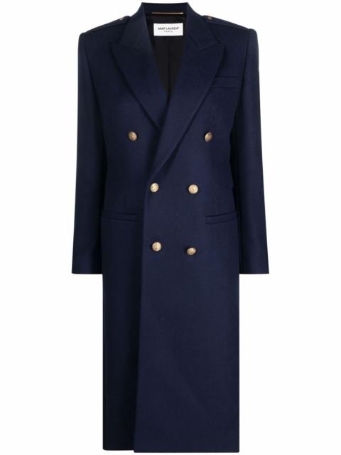 SAINT LAURENT double-breasted tailored coat