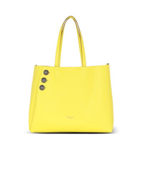 Balmain Emblème leather tote bag