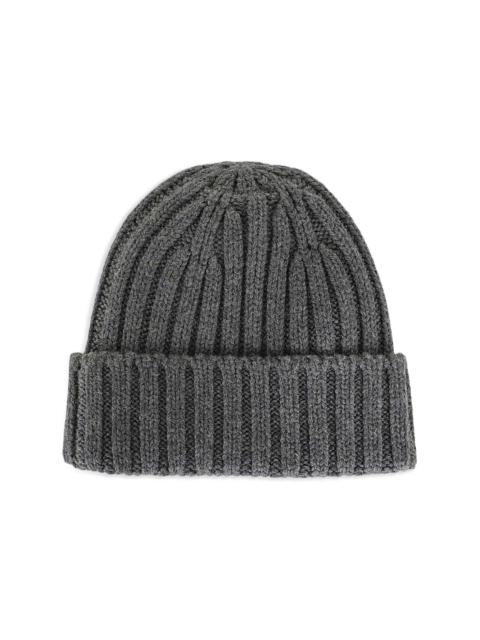 cable-knit beanie