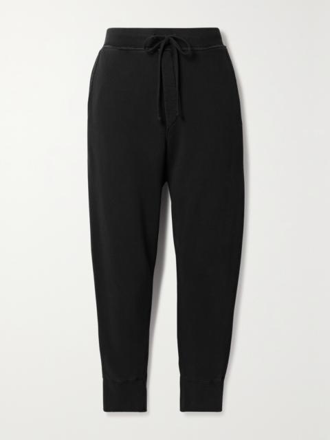 NILI LOTAN Nolan Cropped Cotton-jersey Track Pants
