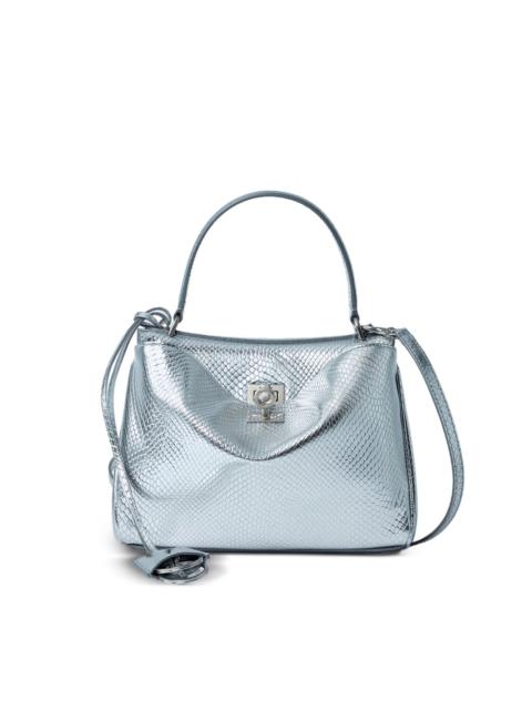 BALENCIAGA croc-embossed rodeo mini tote bag