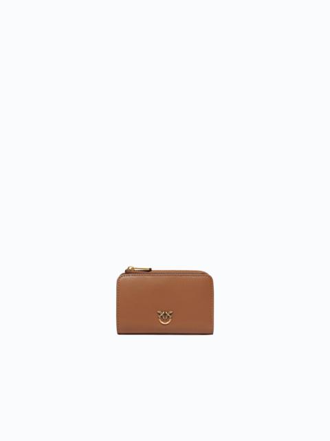 PINKO MINI WALLET IN LEATHER WITH LOVE BIRDS