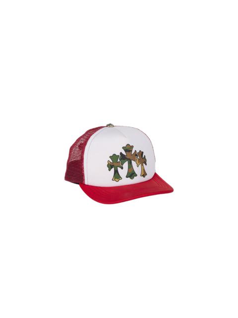 Chrome Hearts Triple Cross Trucker Hat "Red/White"