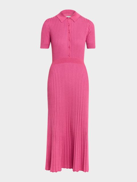 GABRIELA HEARST Amor Rib Knit Cashmere-Silk Midi Dress