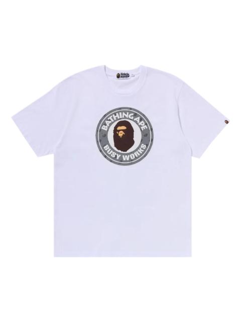 BAPE Cloud Head Monogram Busy Works Tee 'White'