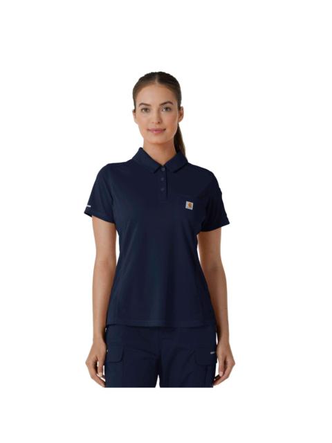 Carhartt Women's Rugged Flex® RSCU Lightweight Short Sleeve Polo Scrub Top
