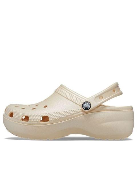 crocs (WMNS) Crocs Classic Clog Platform Shimmer 'Vanilla' 208590-108