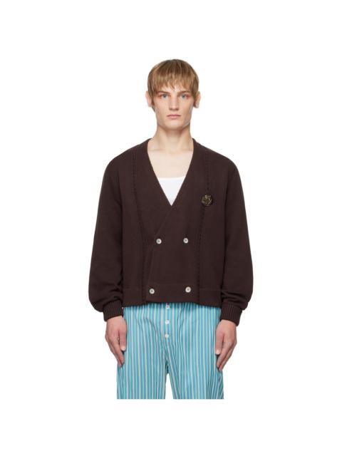 BODE Brown Double-Breasted Cardigan