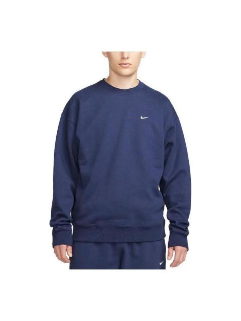 Nike Nike Solo Swoosh Fleece Crewneck Sweatshirt 'Blue' DX1361-410