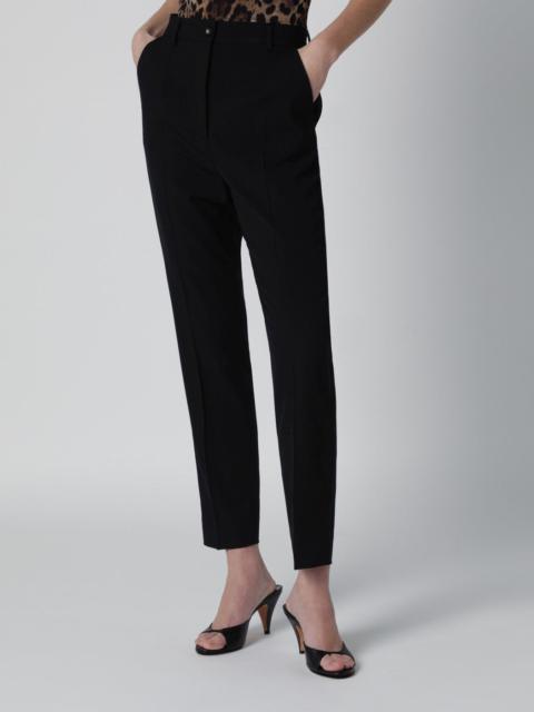Dolce & Gabbana Black wool canvas trousers