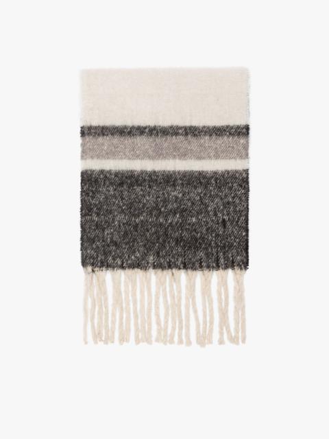 Mackintosh BLACK STRIPED BLANKET SCARF