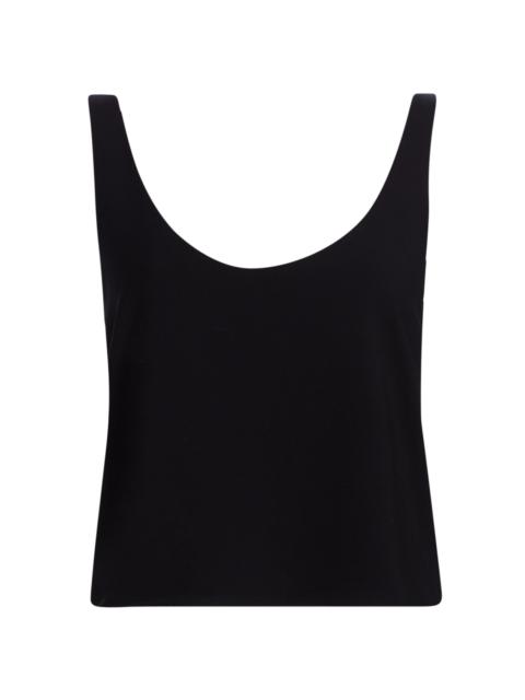 LESET Women's Ari Crop Scoop Tank - Black