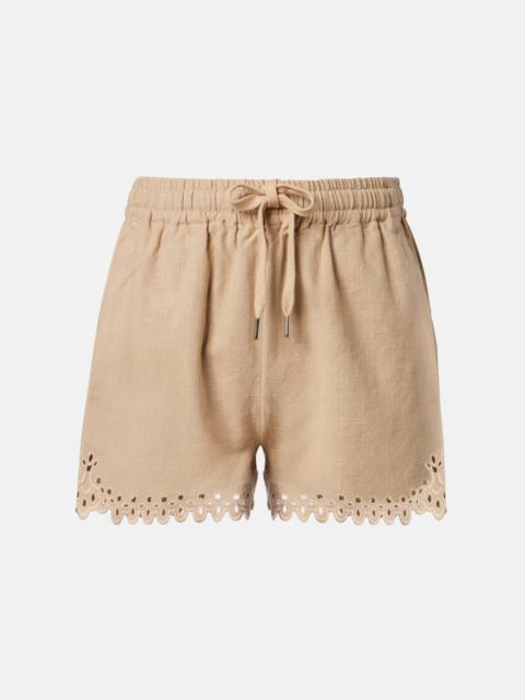 Isabel Marant Étoile Balyme embroidered cotton shorts