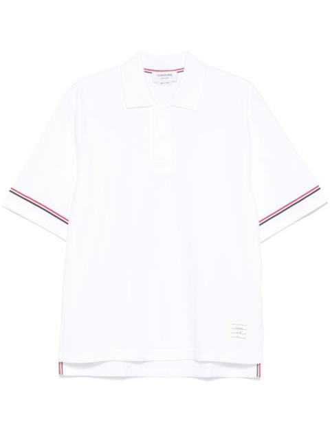 Thom Browne RWB-stripe cotton polo shirt