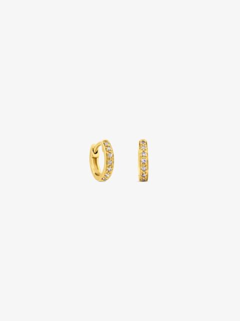 TOUS 18K solid gold Gem Power Earrings with Diamonds omega back.