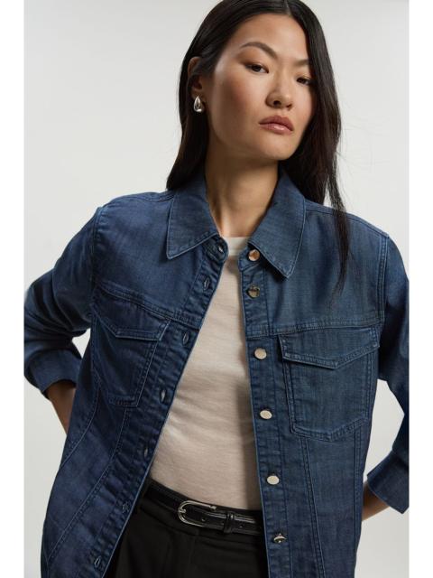 KAREN MILLEN Chambray Stretch Denim Shirt