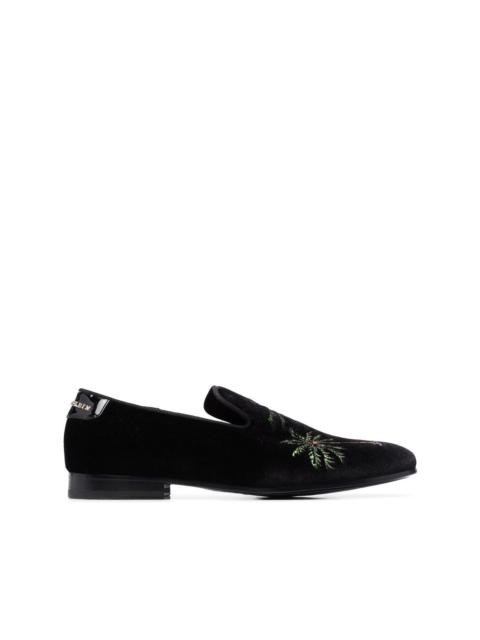 PHILIPP PLEIN Palm embroidered loafers