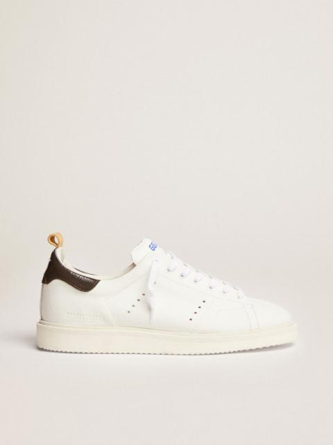 Men's Starter in white naplack with painted leather heel tab