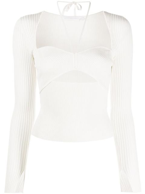SIMKHAI Alexia cut-out detail knitted top