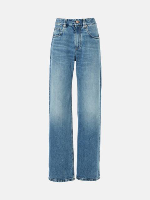 High-rise straight jeans