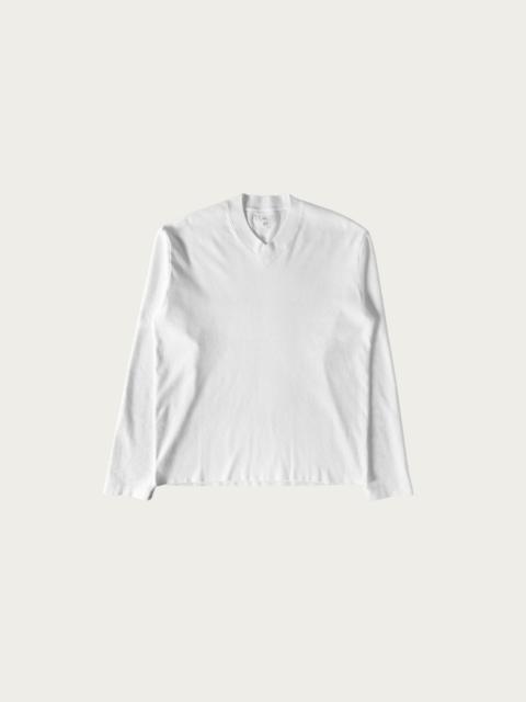 LADY WHITE CO. High V-Neck Tee - White