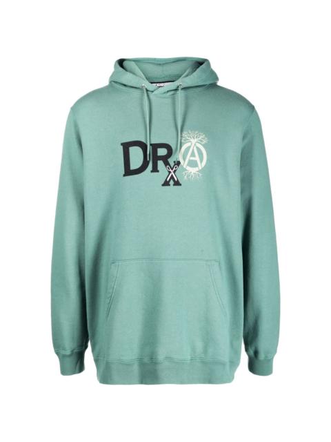 x DRXSRL logo-print detail hoodie