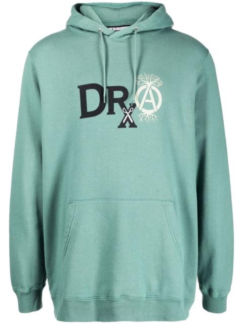 x DRXSRL logo-print detail hoodie