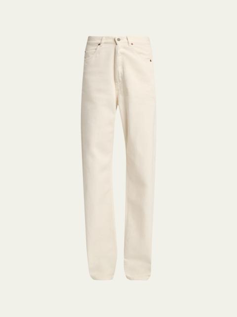 SAINT LAURENT V-Waist Baggy Straight-Leg Jeans