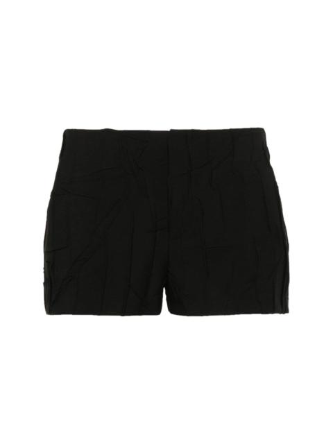 pleated-crinkle shorts