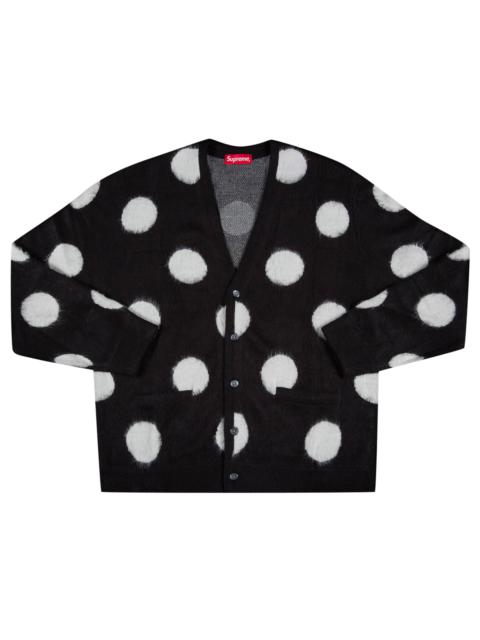 Supreme Brushed Polka Dot Cardigan 'Black'