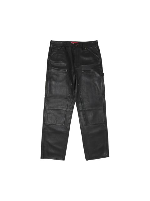 Supreme Supreme Leather Double Knee Painter Pant 'Black'