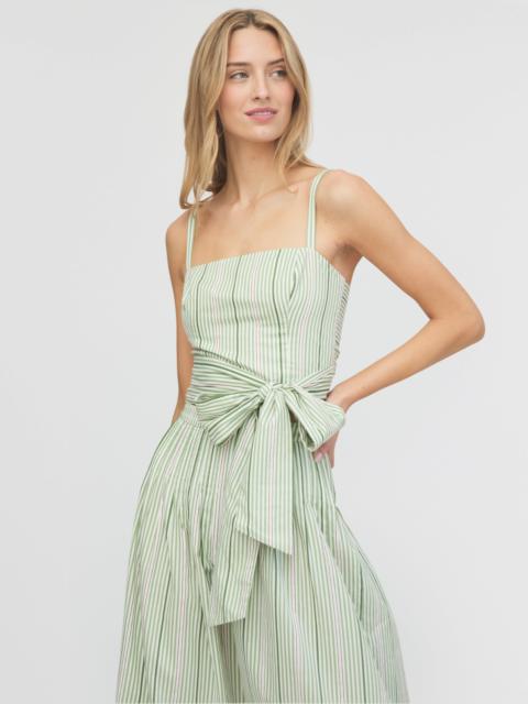 Hill House Home The Miranda Top - Green Jacquard Stripe
