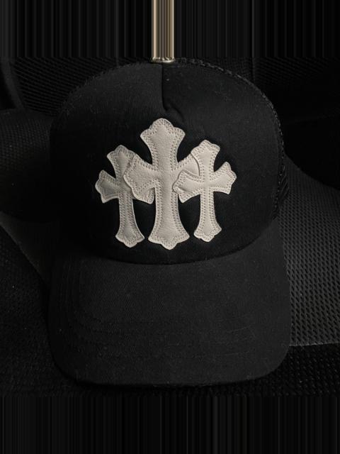 帽子 Chrome Hearts Cap RS 3 Cross Black/White Chrome Hearts Triple Leather Cross Hat | eBay