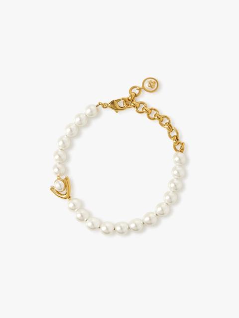 CASABLANCA Gold & White Lotus Pearl Bracelet | Casablanca Paris