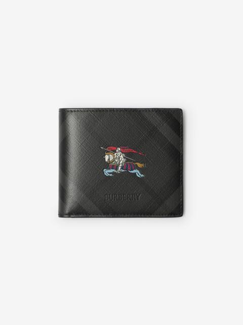 Burberry Knight City Check Bifold Wallet