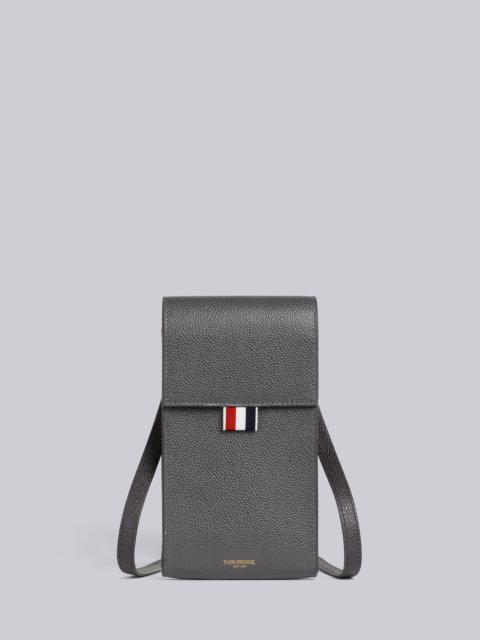 Thom Browne Dark Grey Pebbled Calfskin Funmix Phone Holder