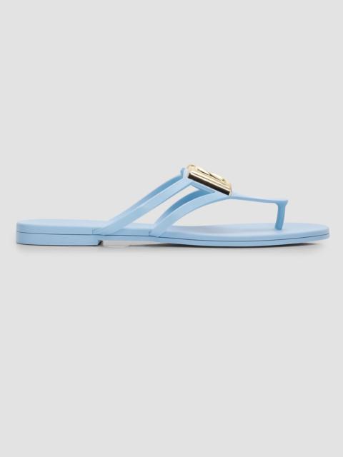 Dolce & Gabbana Women's Logo Jelly Sandals - Light Blue