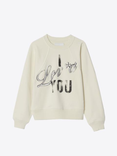 3.1 Phillip Lim I Lov'd You Cropped Sweatshirt